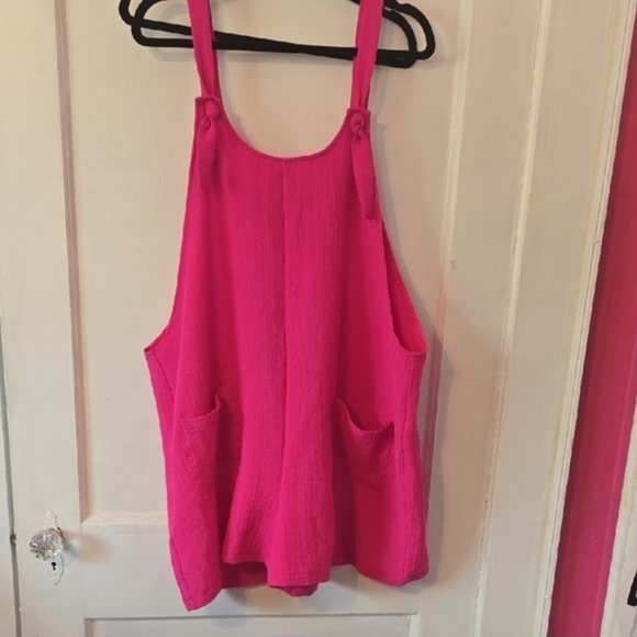 Women's Pink Sleeveless Jumpsuit - Picture 2 of 6